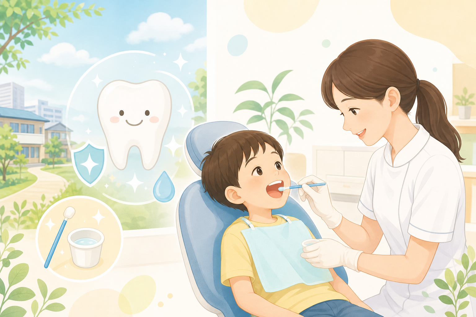 子どもの虫歯を防ぐフッ素塗布の始め方｜あざみ野の予防歯科